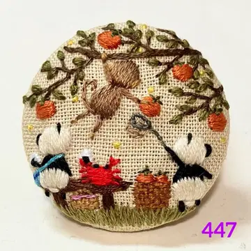 핸드메이드 자수 브로치 no.4474