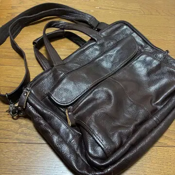다크 브라운 가죽 비즈니스 백