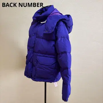 BACKNUMBER L 사이즈 퍼플 다운 페더 20% 후드 탈부착 가능