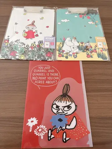 무민 A4 클립보드 2종. 클리어 파일