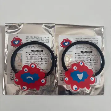 빨간색 캐릭터 머리끈 2개 세트