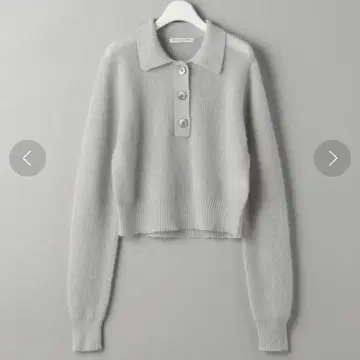 뷰티 앤 유스 모헤어 블렌드 컴팩트 폴로 니트 풀오버