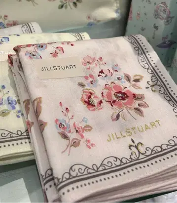 JILL STUART 꽃무늬&리본 자수 손수건 세트