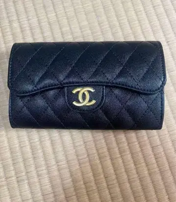 블랙 가죽 장지갑