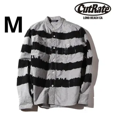 CutRate TIE DYE BORDER OXFORD 긴팔 셔츠