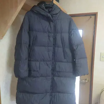 +J 다운 롱 코트 다크 그레이 사이즈 L