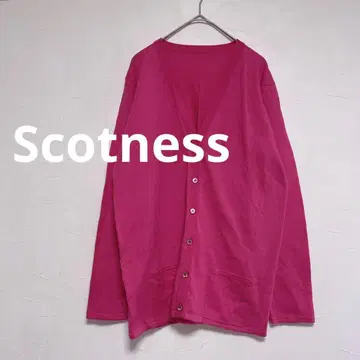 스코트니스 Scotness 코튼 가디건 핑크 V넥 F