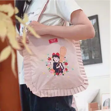 프릴 토트백 마녀 배달부 키키 한국 한정판 코리코 카페 스튜디오 지브리