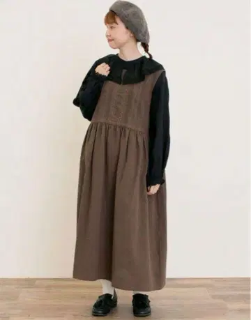 새상품 sm2 레이스 부착 민소매 원피스 M 브라운 사만사 모스모스