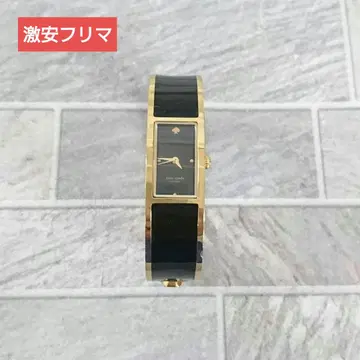 kate spade 쿼츠 손목시계 블랙 골드 작동 미확인