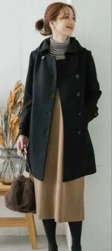[ URBAN RESEARCH DOORS ] 숄카라 2WAY 롱 코트