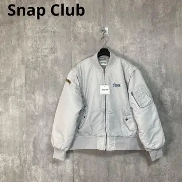 [ Snap Club ] 새상품 오버 사이즈 2WAY MA-1 블루종