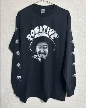 다나카 토시유키 POSITIVE 긴팔T셔츠 XL 블랙 미착용