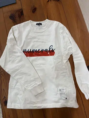 NUMERALS 화이트 롱 슬리브 T셔츠 M