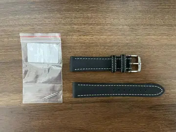 [ 미사용 ] 손목시계 벨트 가죽 ( 블랙 )