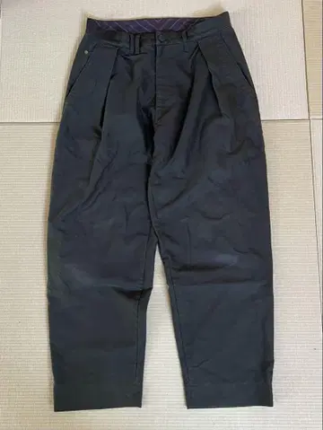 ANACHRONORM 몰스킨 턱 와이드 팬츠
