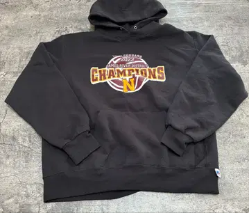 러셀 애슬레틱 블랙 로고 후드티 L 사이즈