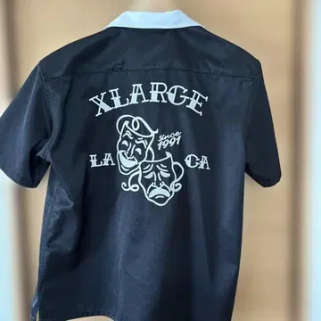 XLARGE 반팔 워크 셔츠 블랙 M