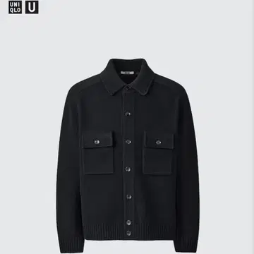 새상품급 유니클로U 라무 니트 자켓 블랙 XL
