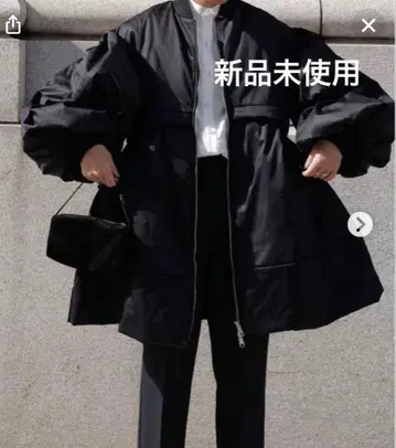 미사용 새상품 MACHATT 탑 서모 형태 코트 블랙
