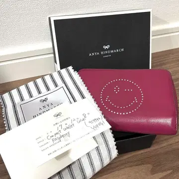 ANYA 안야 힌드마치 지갑 컴팩트 월렛 윙크 라즈베리
