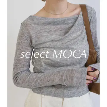 미사용 새상품급 셀렉 모카 select moca 드레이프 시어 탑
