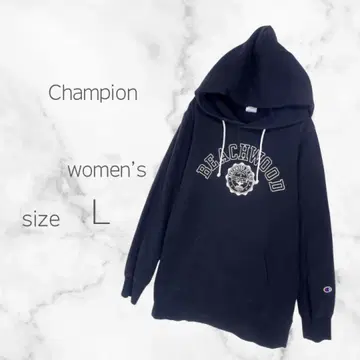 챔피온 칼리지 로고 후드티 블랙 L 쭈리 맨투맨
