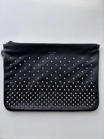 [ 새상품급 ] JIMMY CHOO 클러치백 가죽 블랙 다이아몬드