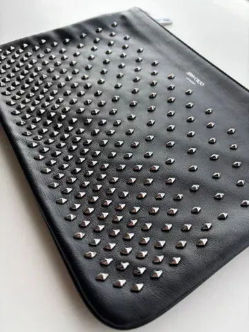 [ 새상품급 ] JIMMY CHOO 클러치백 가죽 블랙 다이아몬드