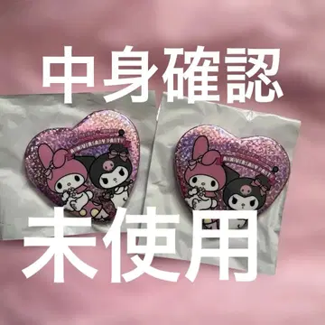[ 미사용품 ] 멜로쿠로전 마이멜로디 쿠로미 캔뱃지 2개 세트