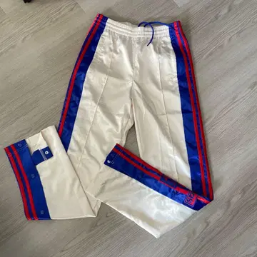 adidas 3 스트라이프 팬츠 XS 화이트/블루/레드