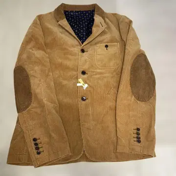 코듀로이 베이지 자켓 엘보우 패치 포함