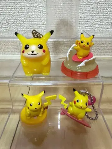 포켓몬 피카츄 파도타기 피카츄 피규어 스탬프 키링