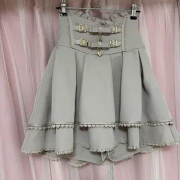 리즈리사 2단 리본 벨트 치마바지