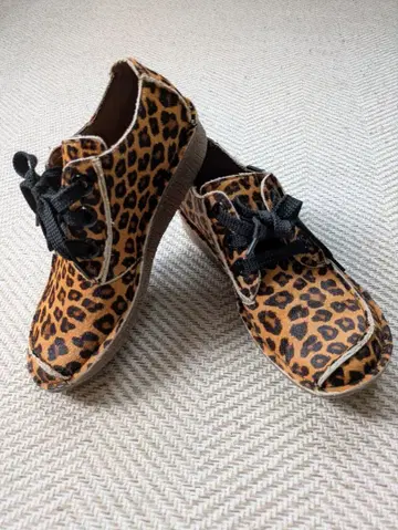 미사용급 Clarks 클락스 23cm 송치 레오파드