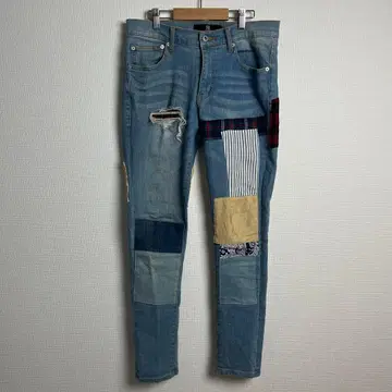 401 CAMBIO Patchwork Denim Light Blue M