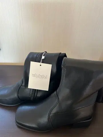 MINMINI 블랙 롱 부츠 37