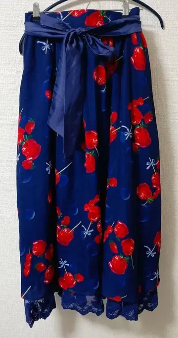 axes femme 캔디 애플 패턴 스커트 사과 사탕