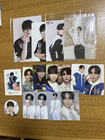 INI 후지마키 쿄스케 트레이딩 카드 엽서 캔 배지 세트