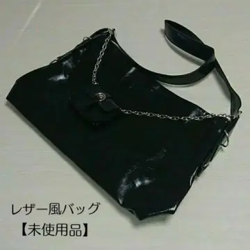 가죽풍 백 블랙 (미사용품)