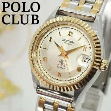 작동품 새 배터리 애스콧 파크 폴로 클럽 여성용 손목시계 데이트