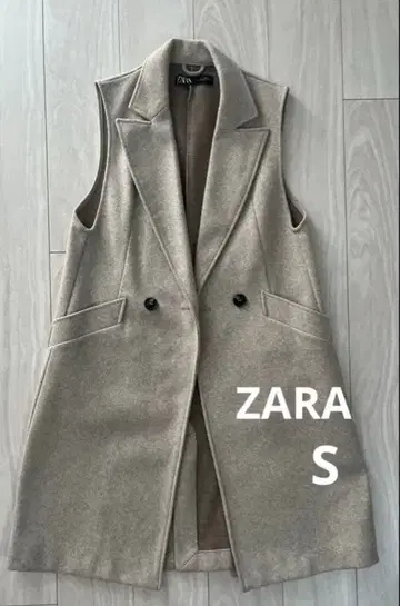 ZARA 베이지 지레 베스트 S