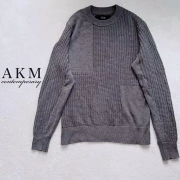 AKM Contemporary 블로킹 풀오버 코튼 캐시미어 니트