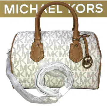 마이클코어스 MICHAEL KORS 보스턴 MK 로고 베이지 x 브라운