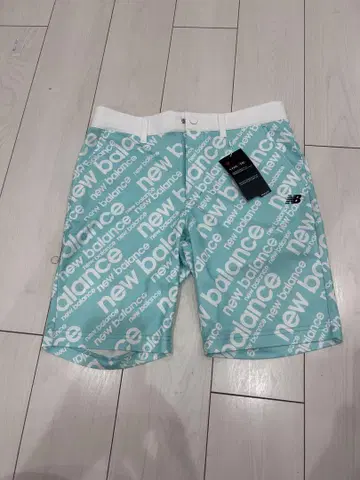 뉴발란스 로고 프린트 숏팬츠 S (3) 스카이블루