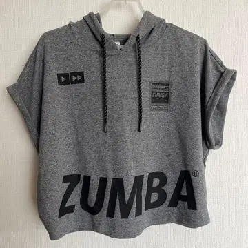 ZUMBA 웨어 후드티셔츠 그레이 S 사이즈