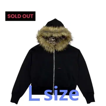 9/S PROJECT FUR ZIP HOODIE - BLACK