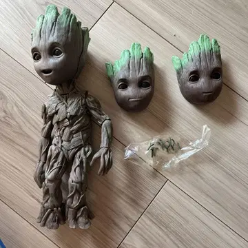 그루트 피규어 가동식 교환용 헤드 포함 마블
