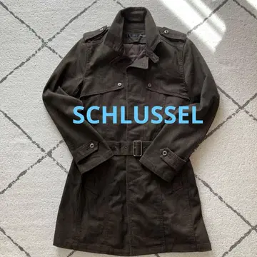 사이즈 2 SCHLUSSEL 슈리셀 트렌치코트 S 상당 브라운 계열