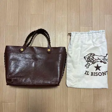 IL BISONTE 브라운 가죽 숄더백